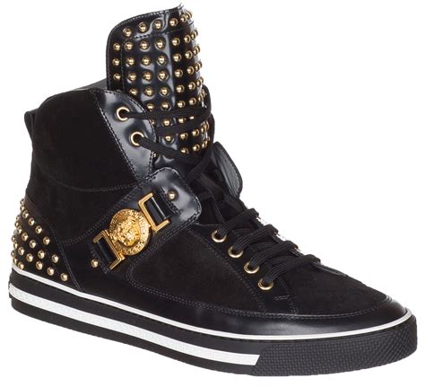 versace collection sneakers nero|versace high top vintage sneaker.